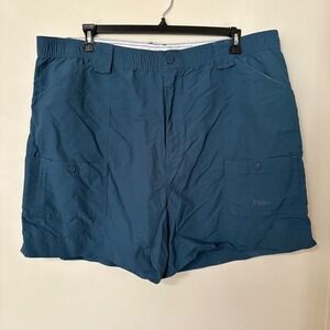 AFTCO Mens 46 Fishing Shorts Blue M01 Bluewater Nylon Cargo Quick Dry Utility